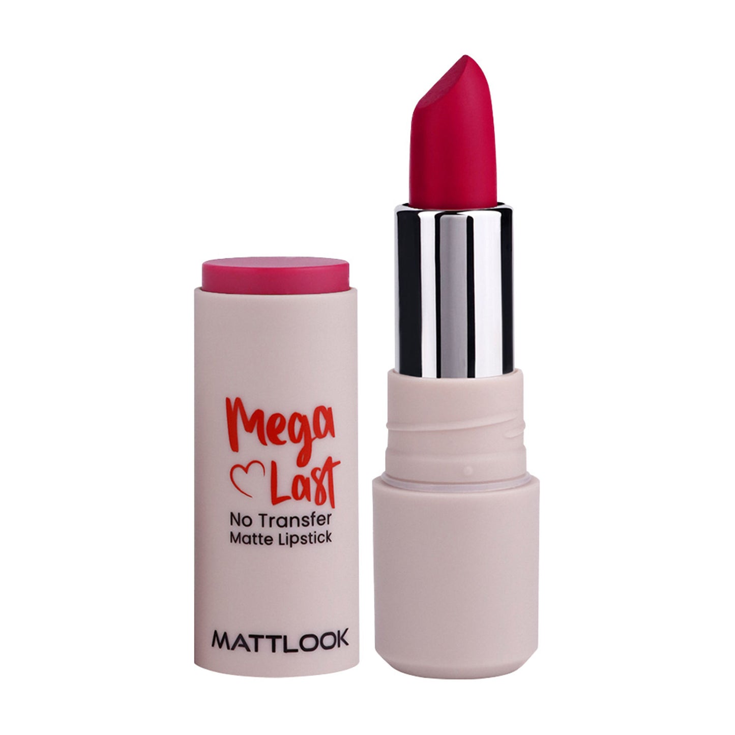 Matt Look Mega Last No Transfer Matte Lipstick - Poppy Magenta - Distacart