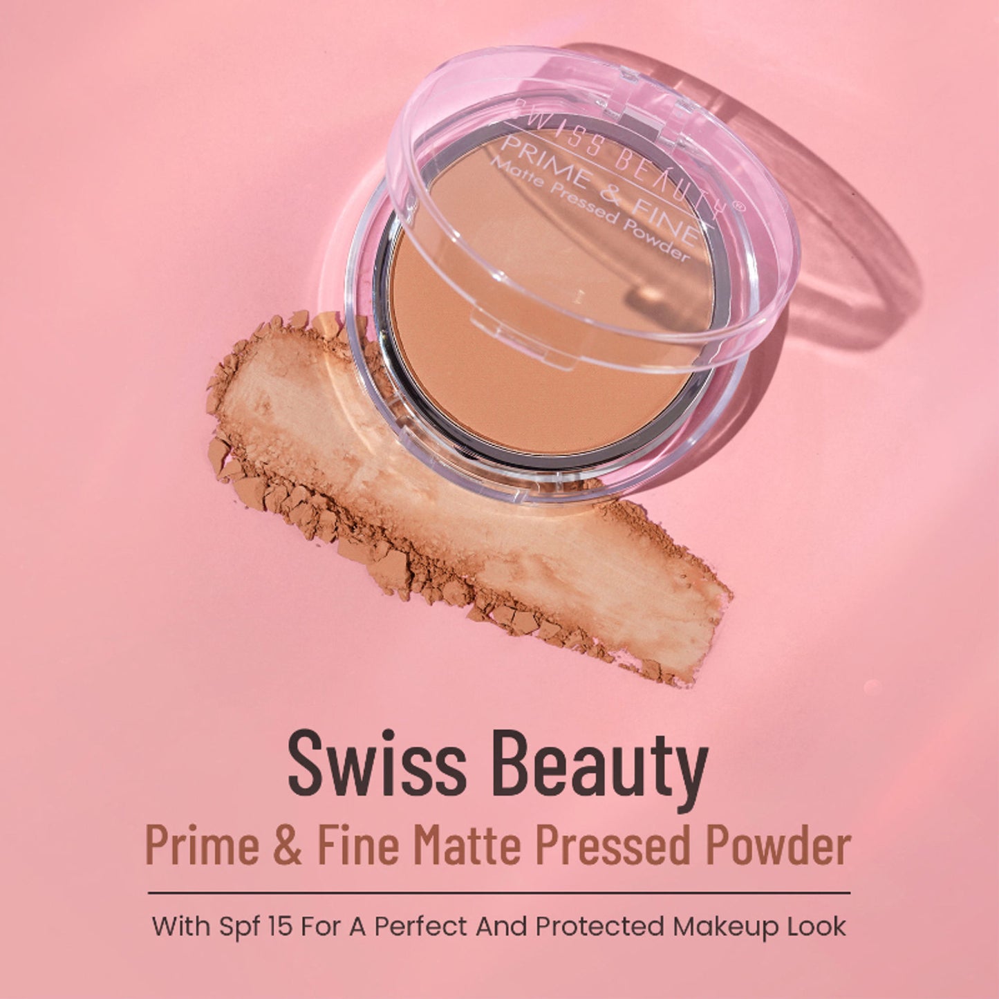 Swiss Beauty Prime & Fine Matte Pressed Powder - 2 Very Natural - Distacart