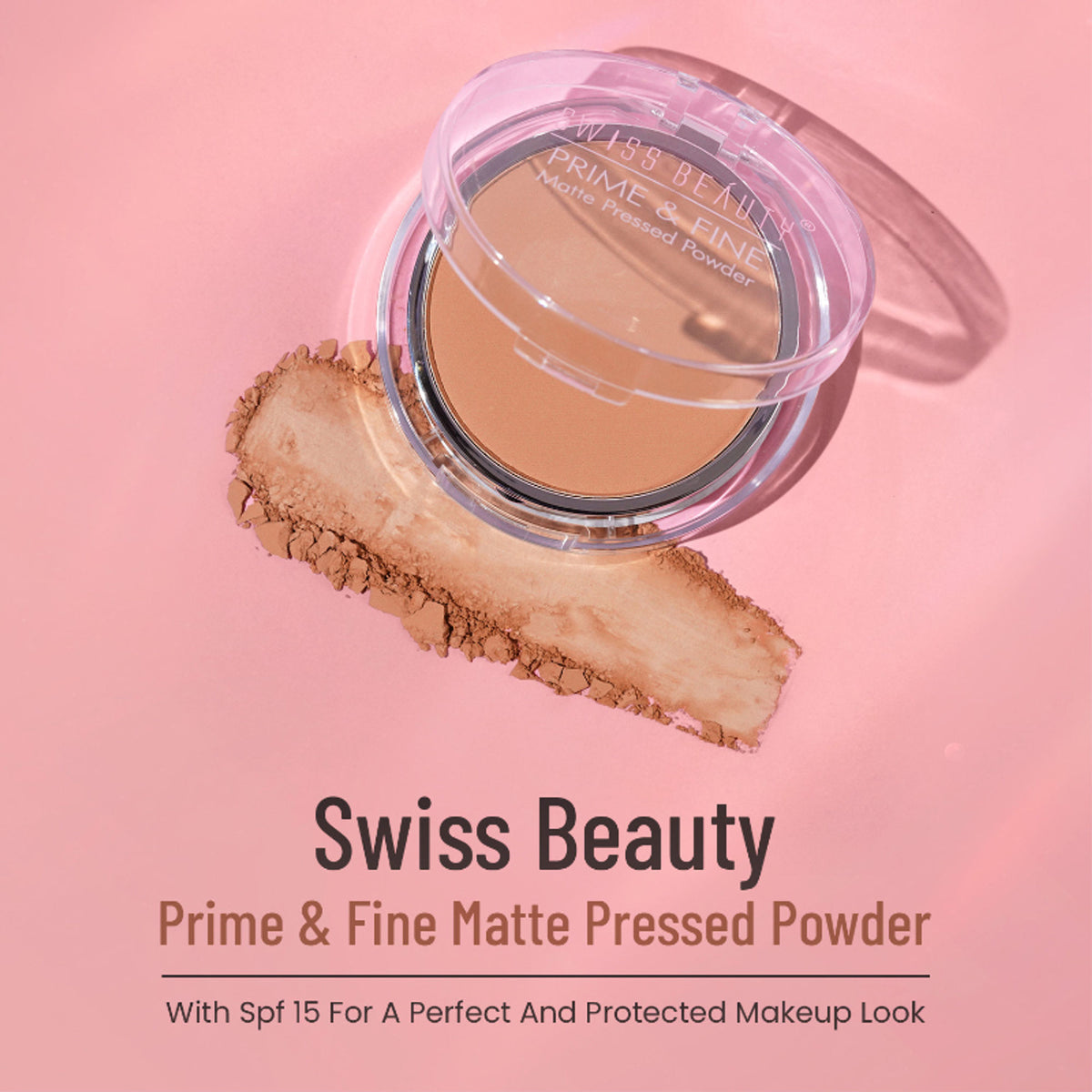 Swiss Beauty Prime & Fine Matte Pressed Powder - 2 Very Natural - Distacart