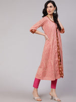 Thumbnail for Aks Striped Cotton Kurta With Jacket - Distacart