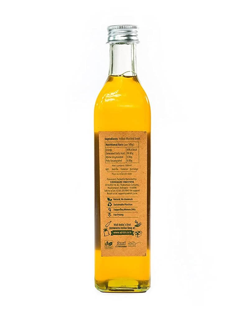 Adrish Wood Pressed Yellow Mustard Oil - Distacart