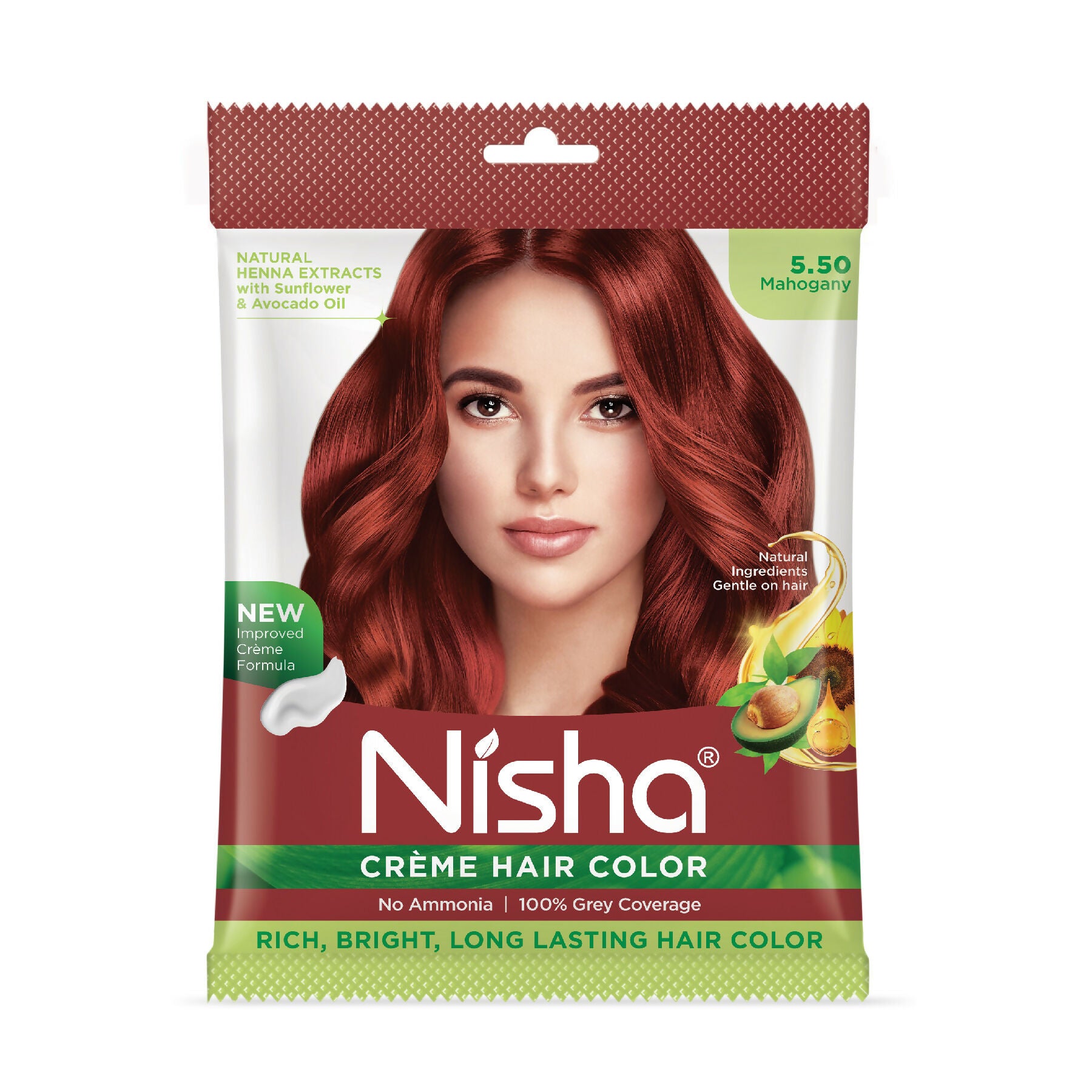 Nisha Creme Hair Color for Women - Mahogany - Distacart