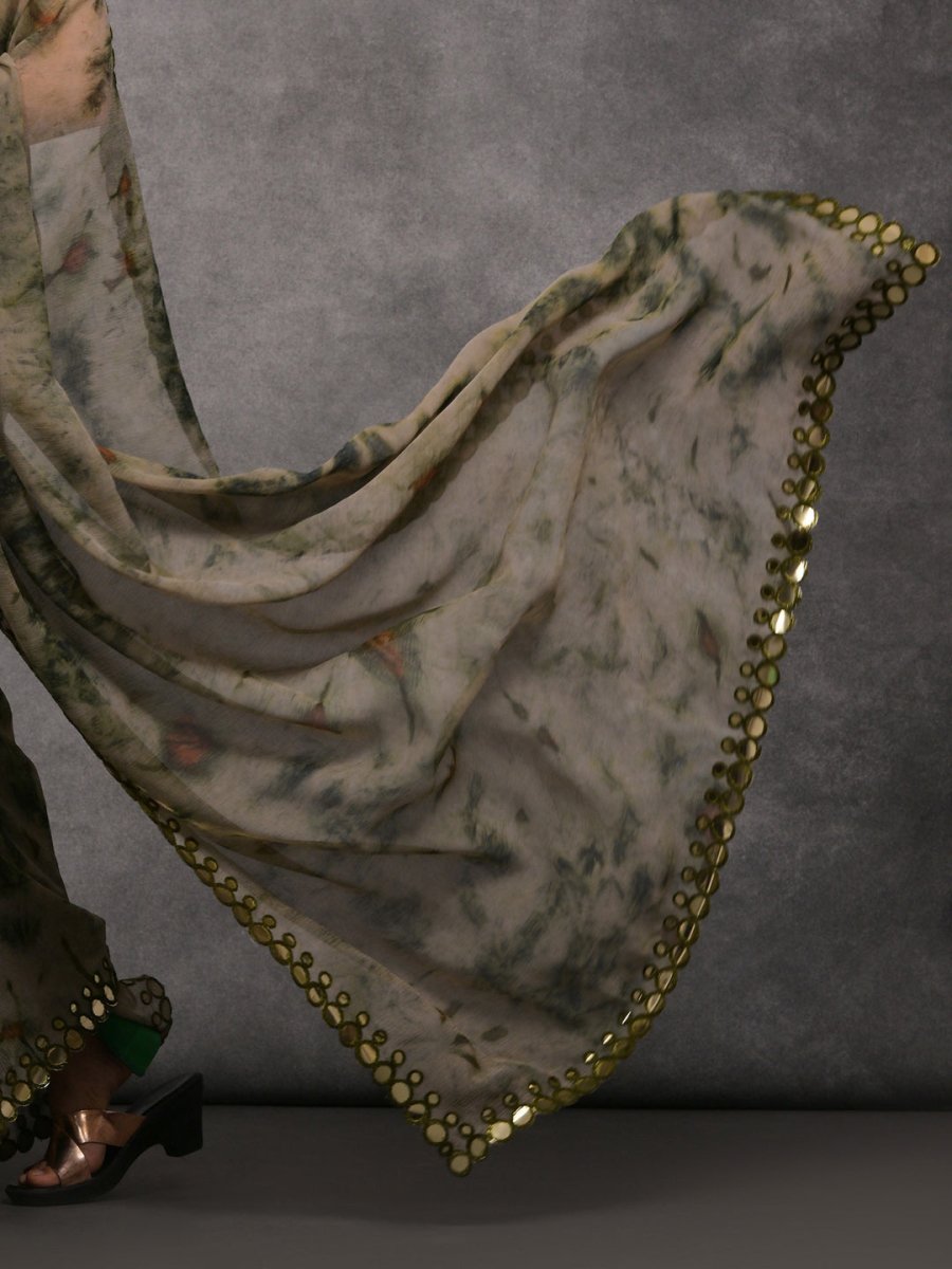 Anouk Abstract Woven Design Pure Georgette Saree - Distacart