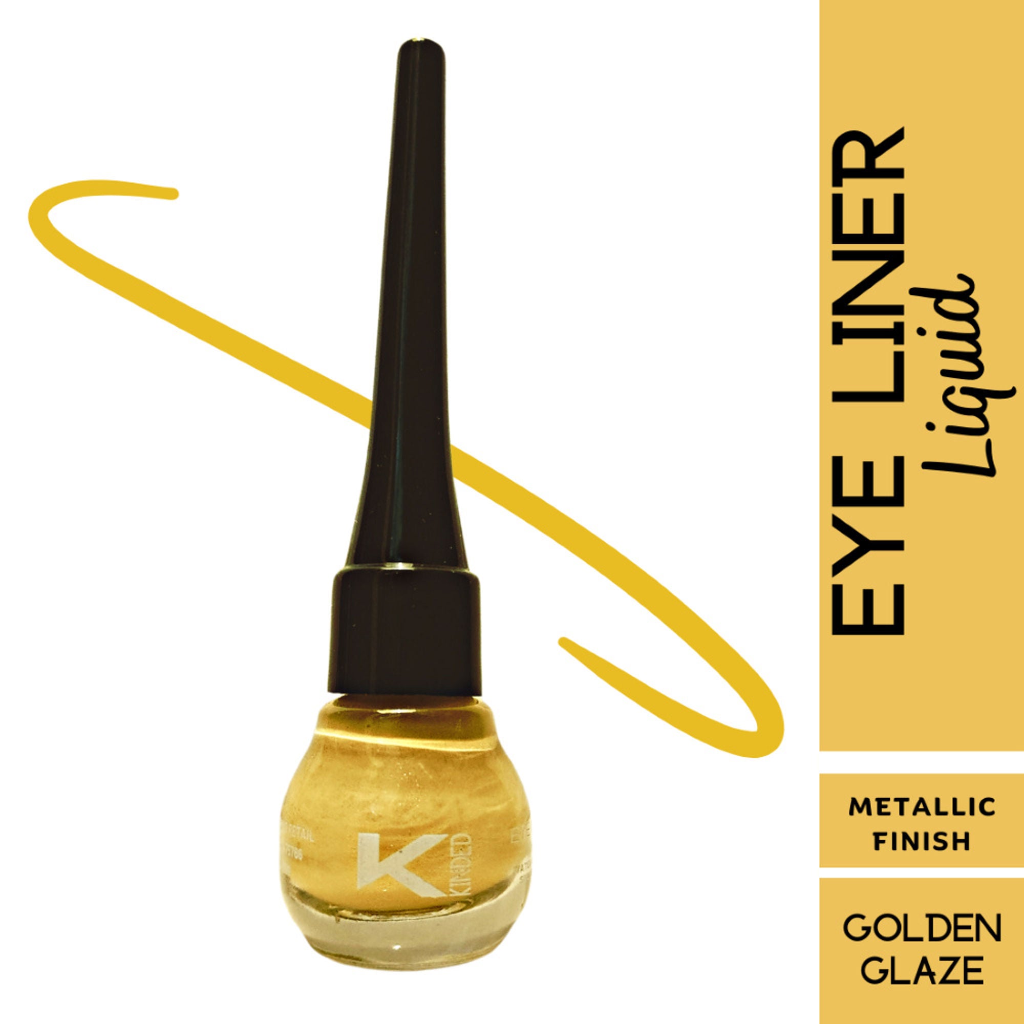 kinded liquid metallic eye liner golden glaze