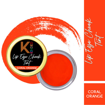 kinded lip eye and cheek tint coral orange