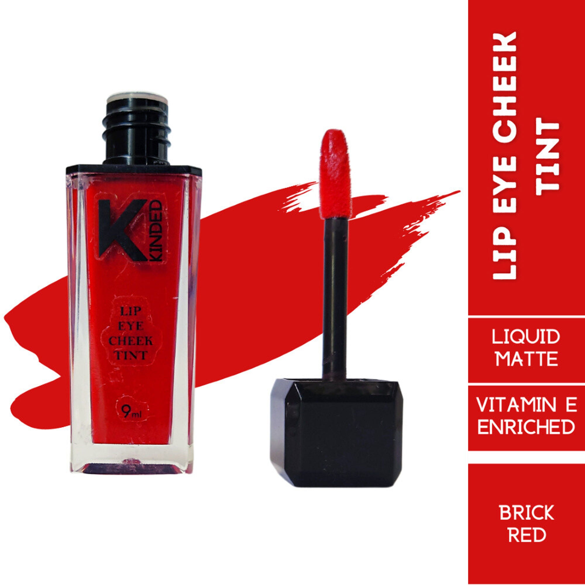 kinded lip eye cheek tint with vitamin e enriched 04 brick red