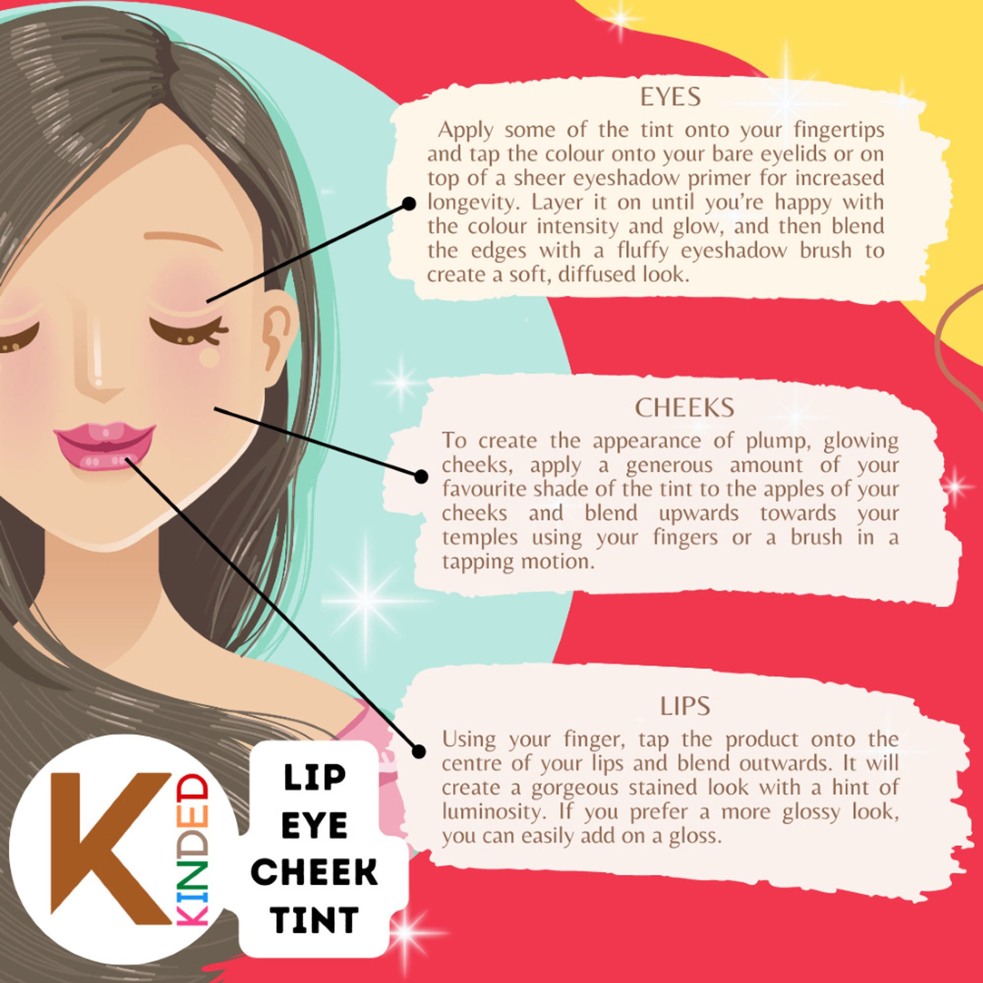 kinded lip eye cheek tint with vitamin e enriched 07 choco brown