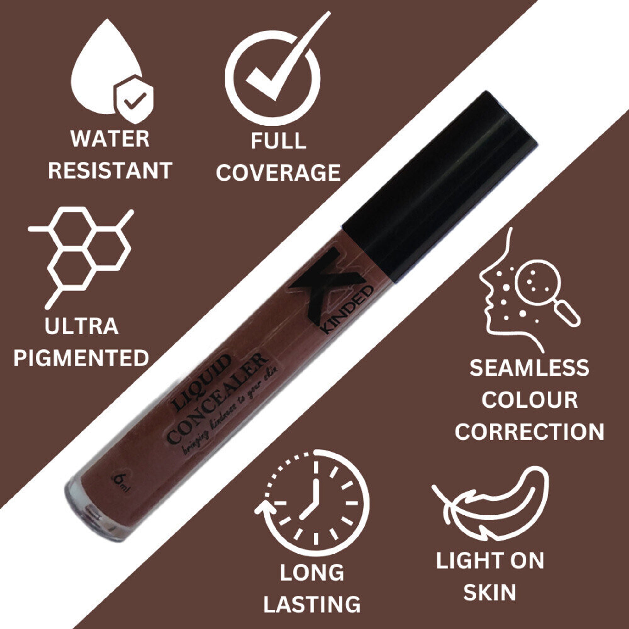 kinded liquid concealer contour brown