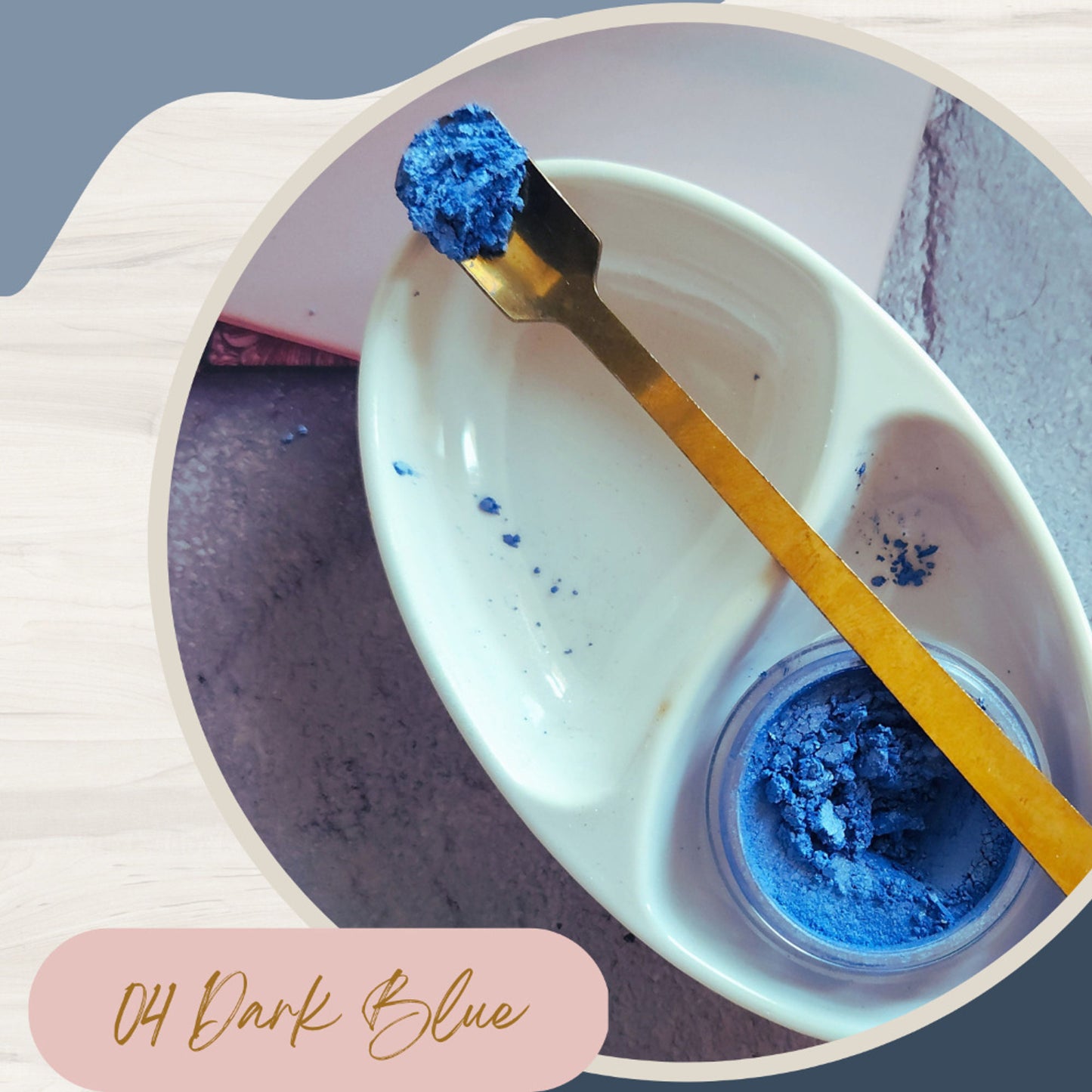 kinded loose shimmer makeup foil pigments powder dark blue