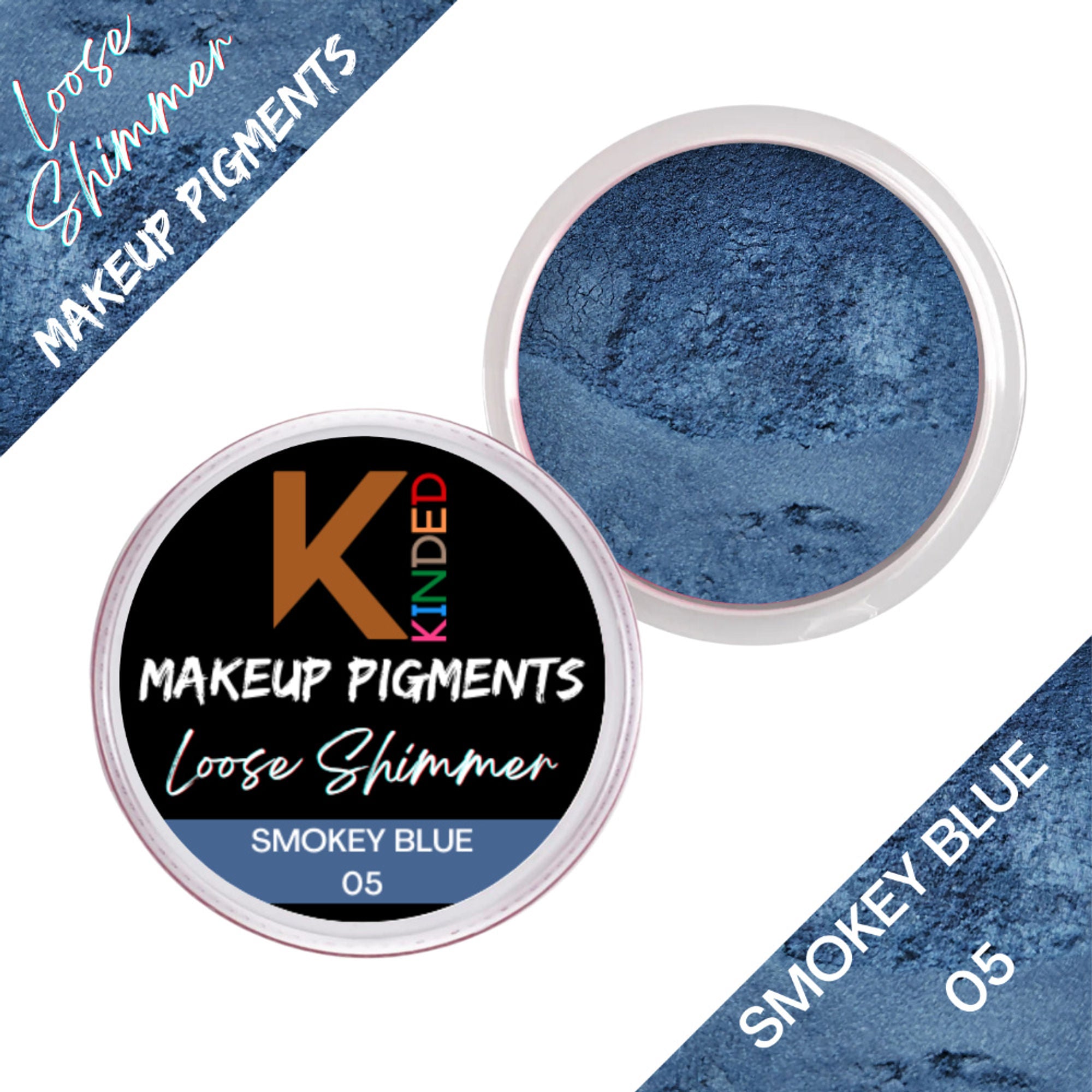 kinded loose shimmer makeup foil pigments powder smokey blue
