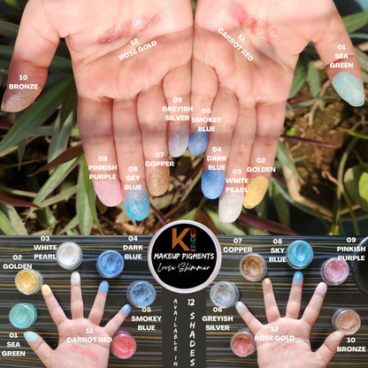 kinded loose shimmer makeup foil pigments powder greyish silver