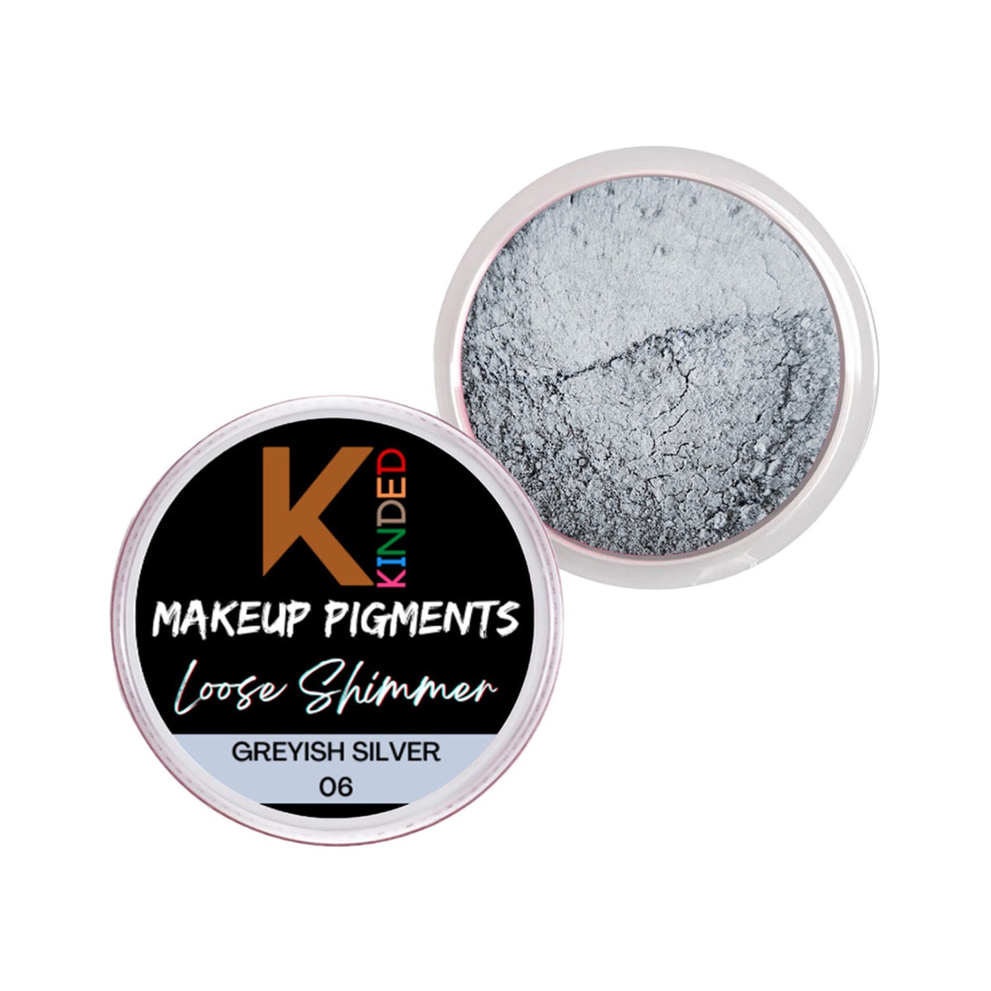 kinded loose shimmer makeup foil pigments powder greyish silver