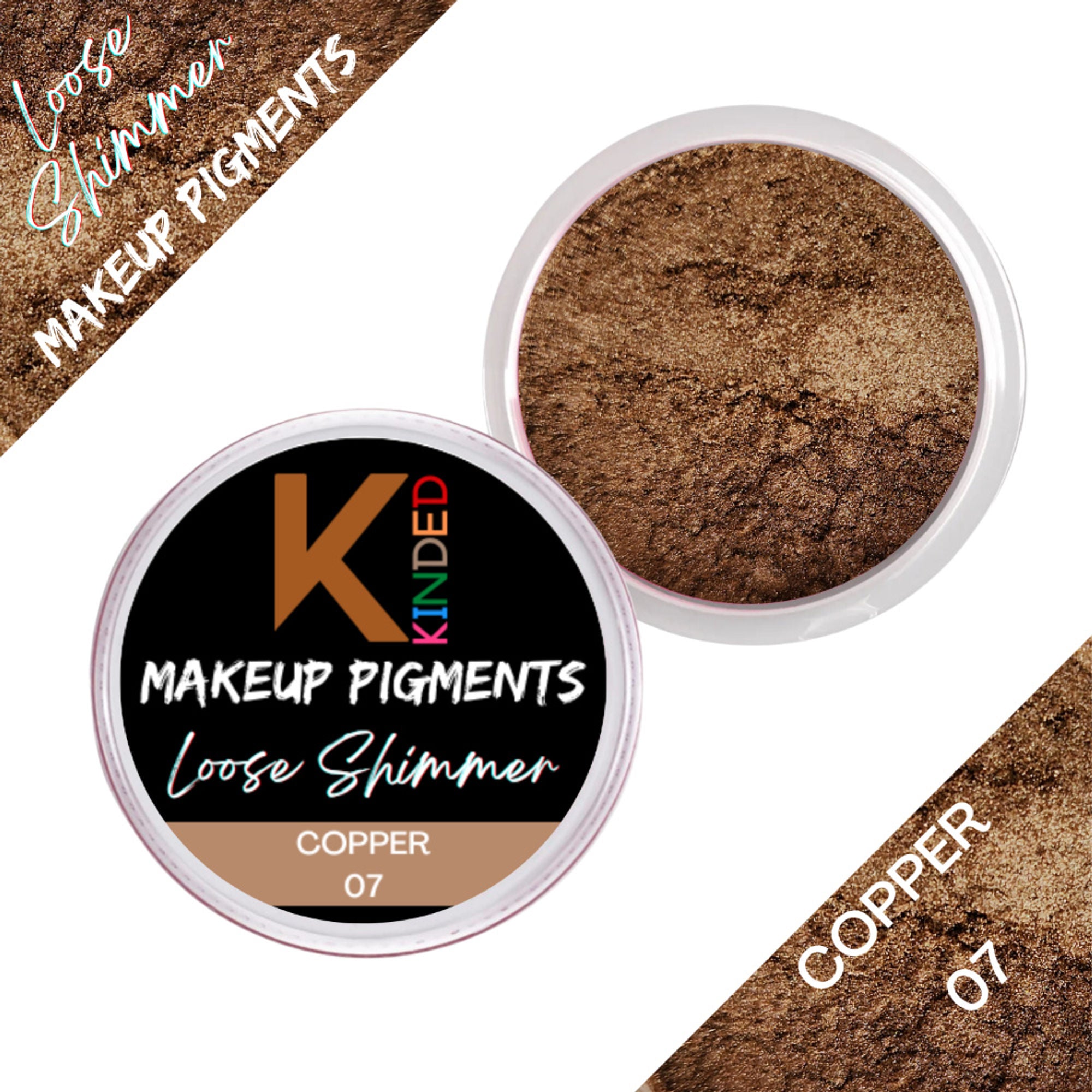 kinded loose shimmer makeup foil pigments powder copper