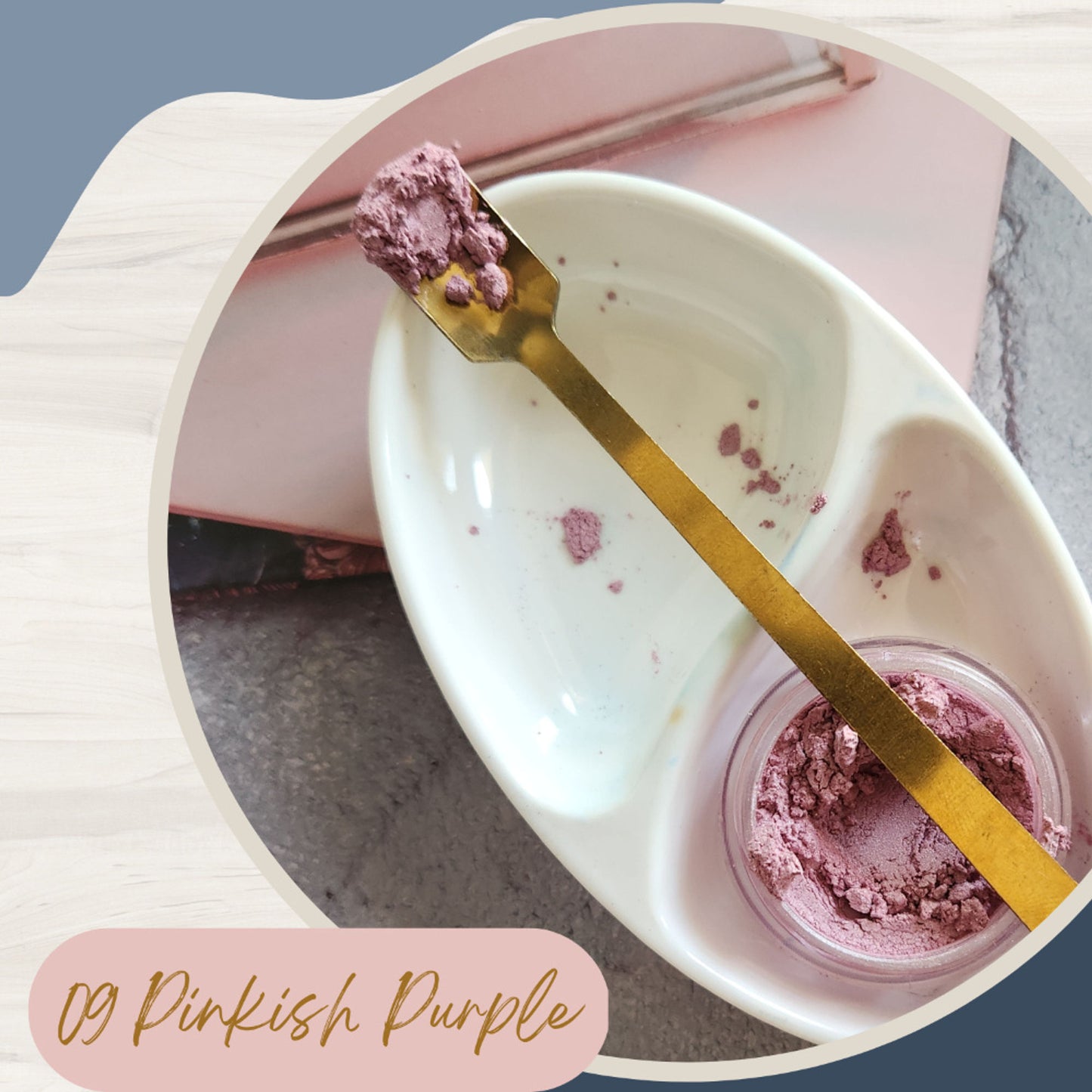 kinded loose shimmer makeup foil pigments powder pinkish purple