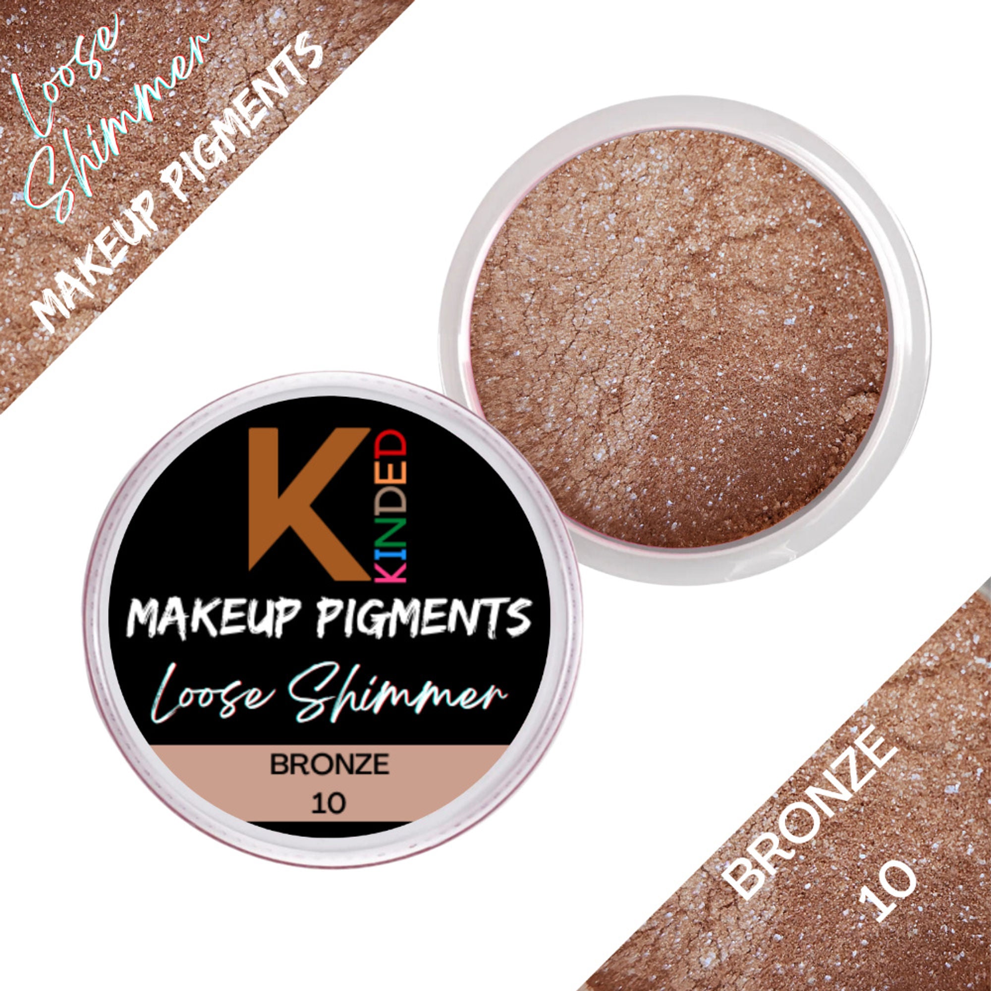 kinded loose shimmer makeup foil pigments powder bronze