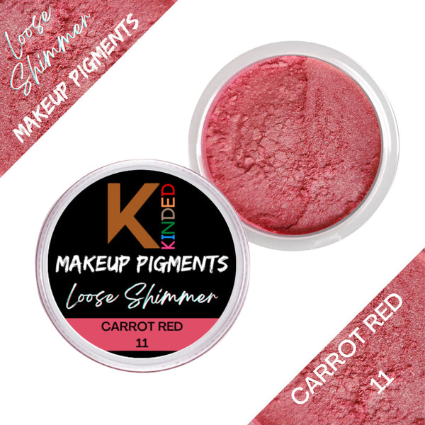 kinded loose shimmer makeup foil pigments powder carrot red