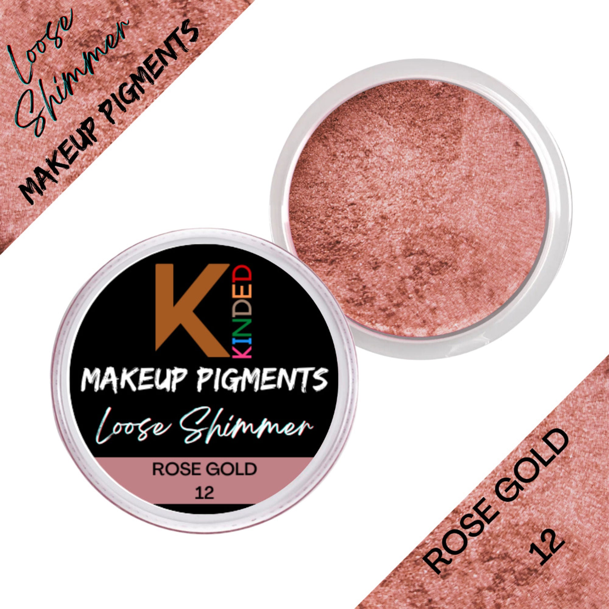 kinded loose shimmer makeup foil pigments powder rose gold