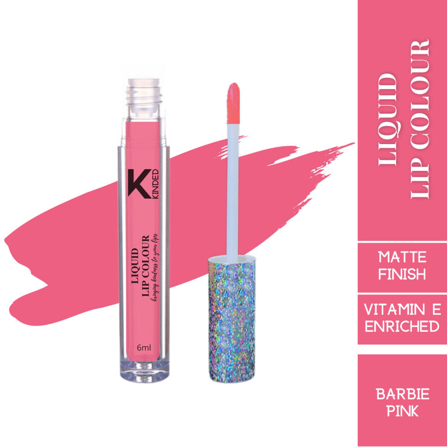 kinded liquid lip colour lipstick lip gloss 01 barbie pink