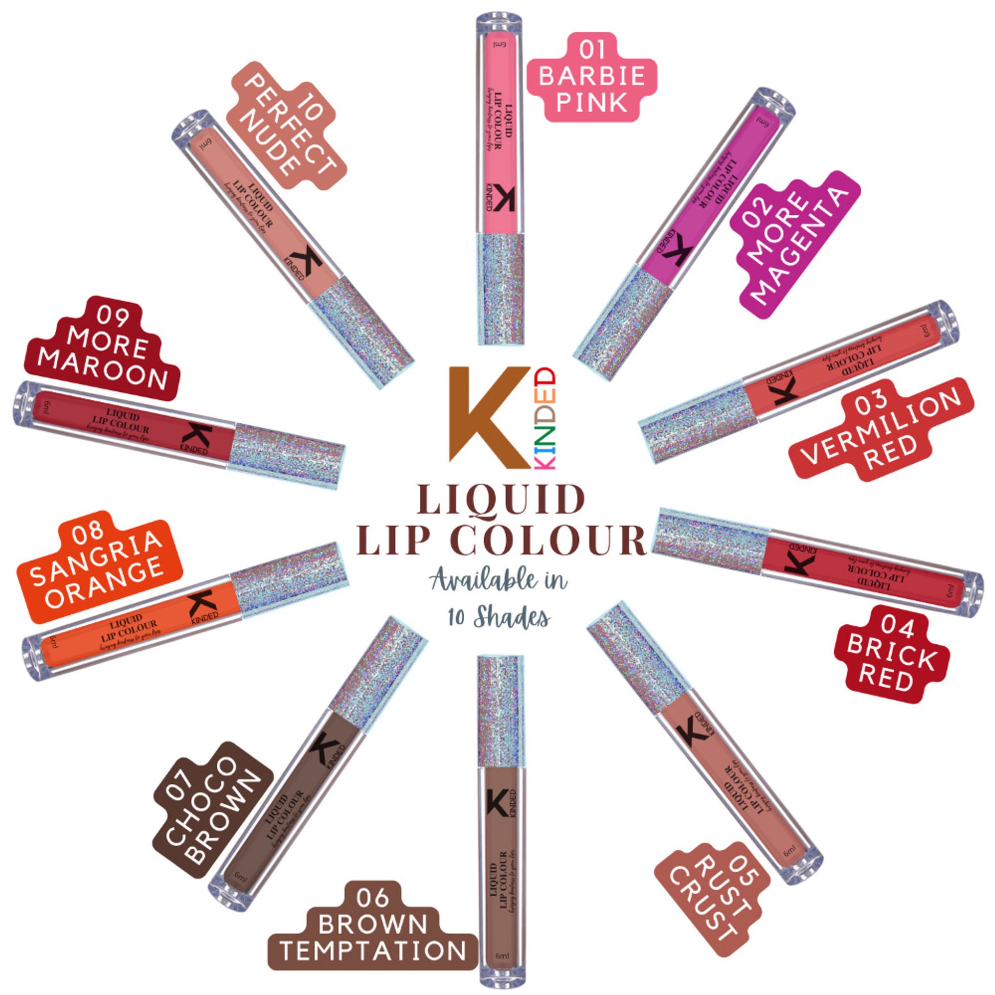 kinded liquid lip colour lipstick lip gloss 04 brick red