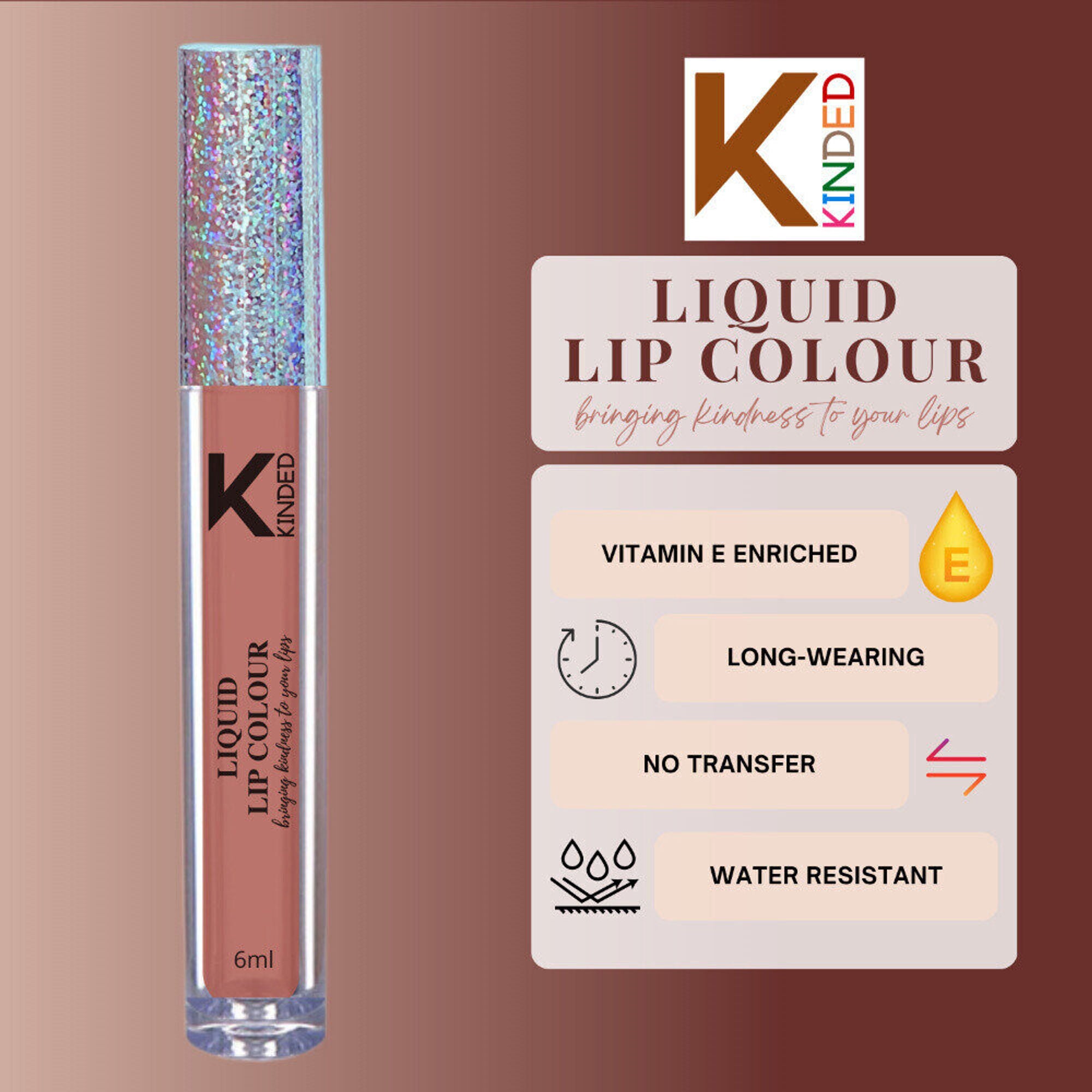 kinded liquid lip colour lipstick lip gloss 05 rust crust