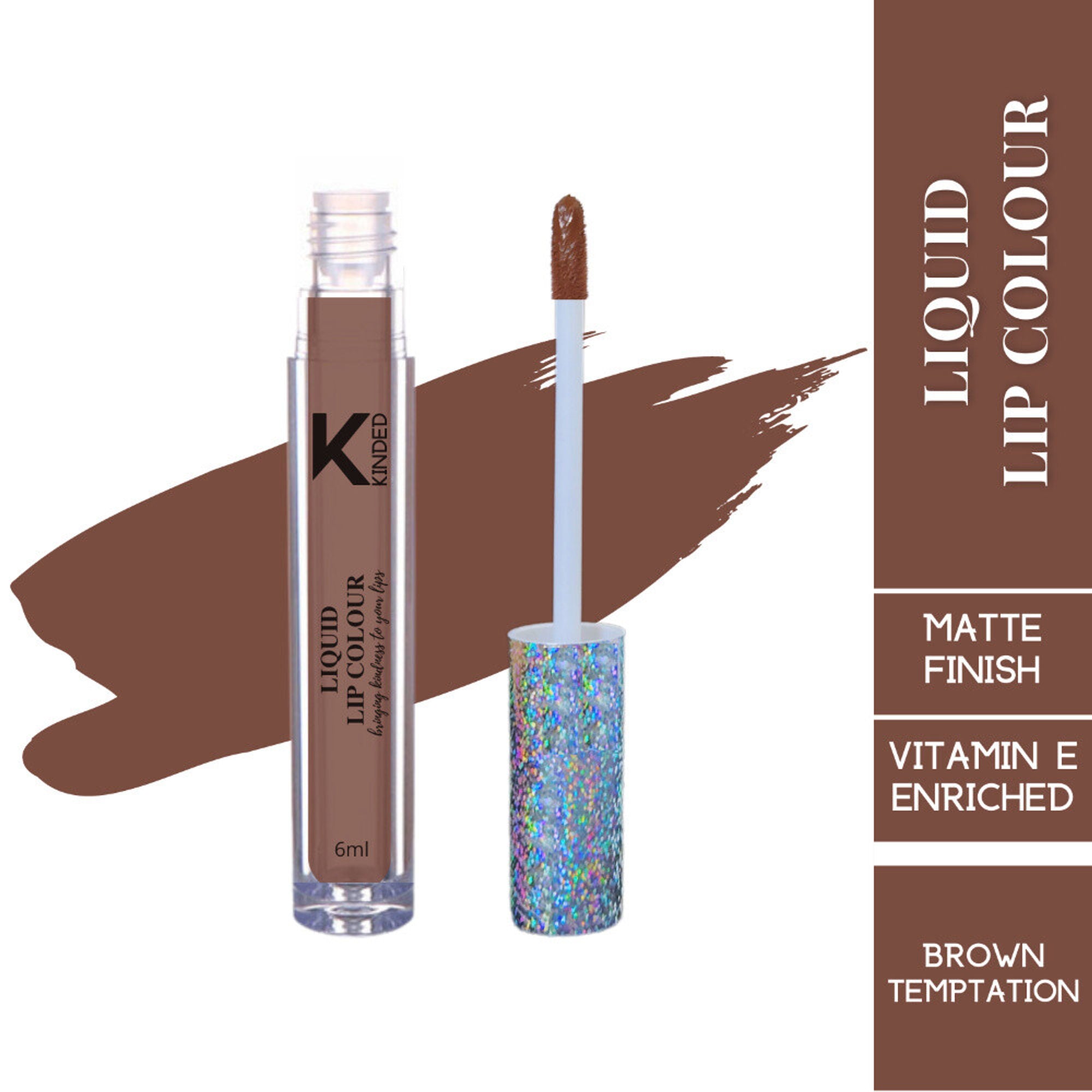 kinded liquid lip colour lipstick lip gloss 06 brown temptation