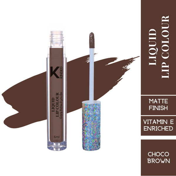kinded liquid lip colour lipstick lip gloss 07 choco brown