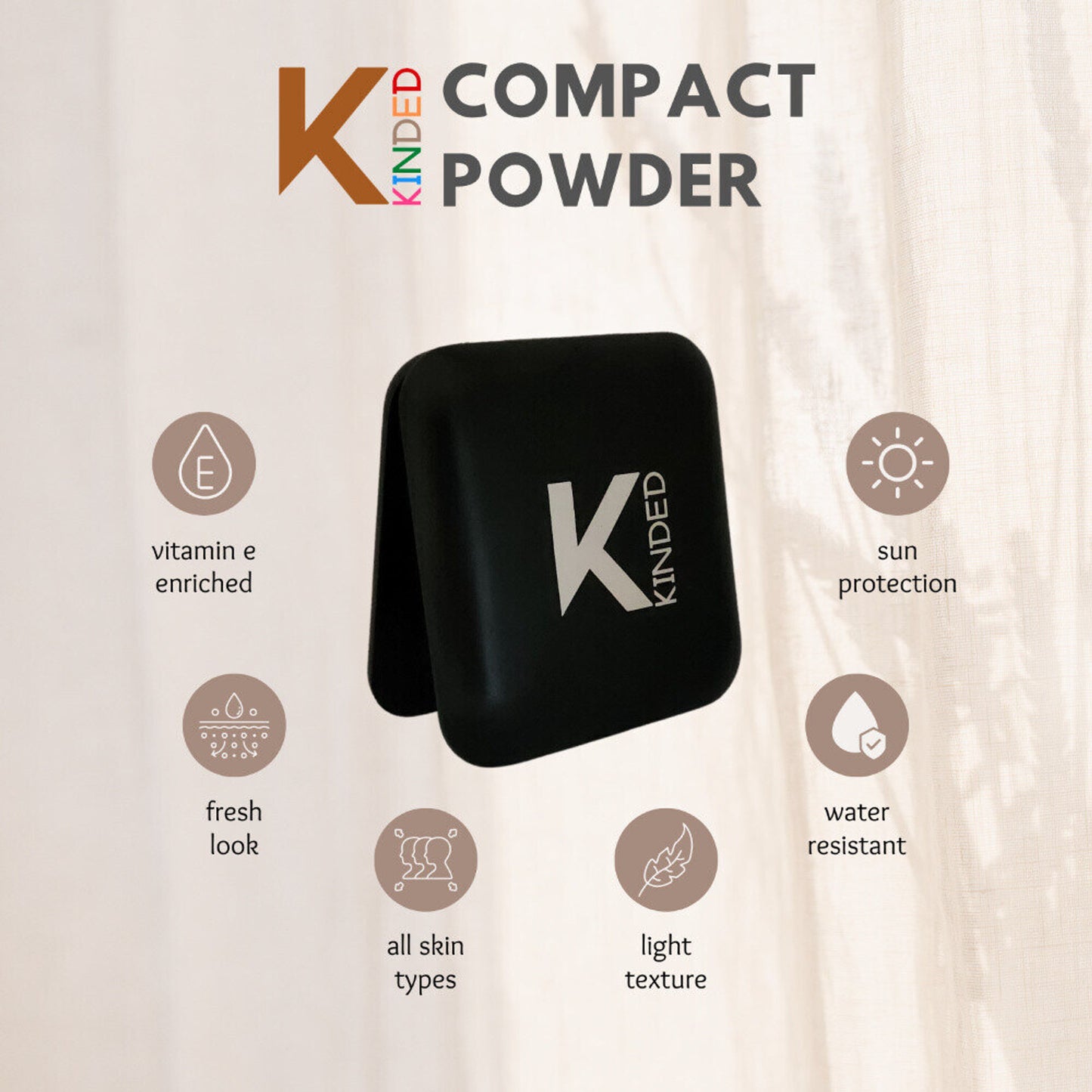 kinded sun protection compact powder with vitamin e 03 warm beige
