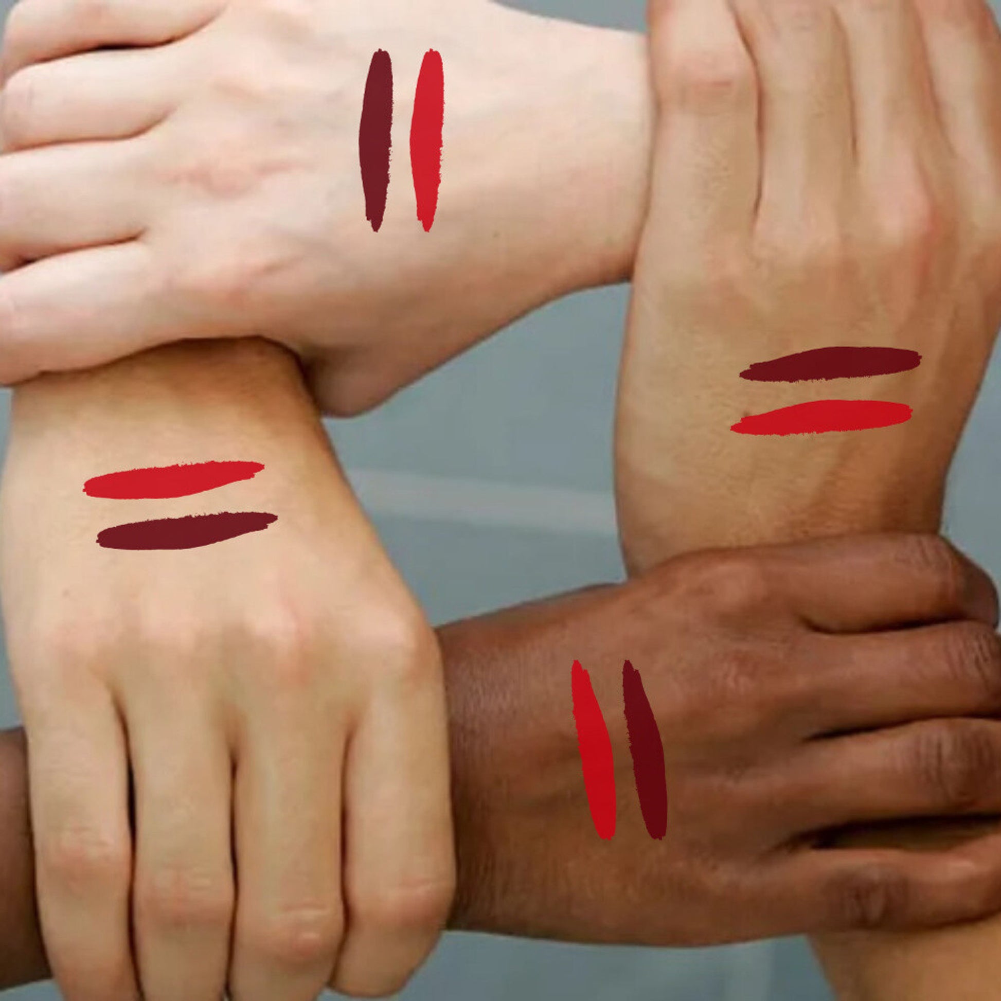 KINDED Maroon & Red Colour Liquid Sindoor Combo   Maroon & Red