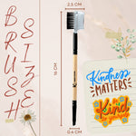Thumbnail for KINDED Professional Natural Wooden Handle 2 in 1 Eye Grooming Angular Makeup Brush