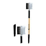 Thumbnail for KINDED Professional Natural Wooden Handle 2 in 1 Eye Grooming Angular Makeup Brush