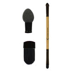 Thumbnail for KINDED Professional Natural Wooden Handle 2 in 1 Eyeshadow Applicator Makeup Brush
