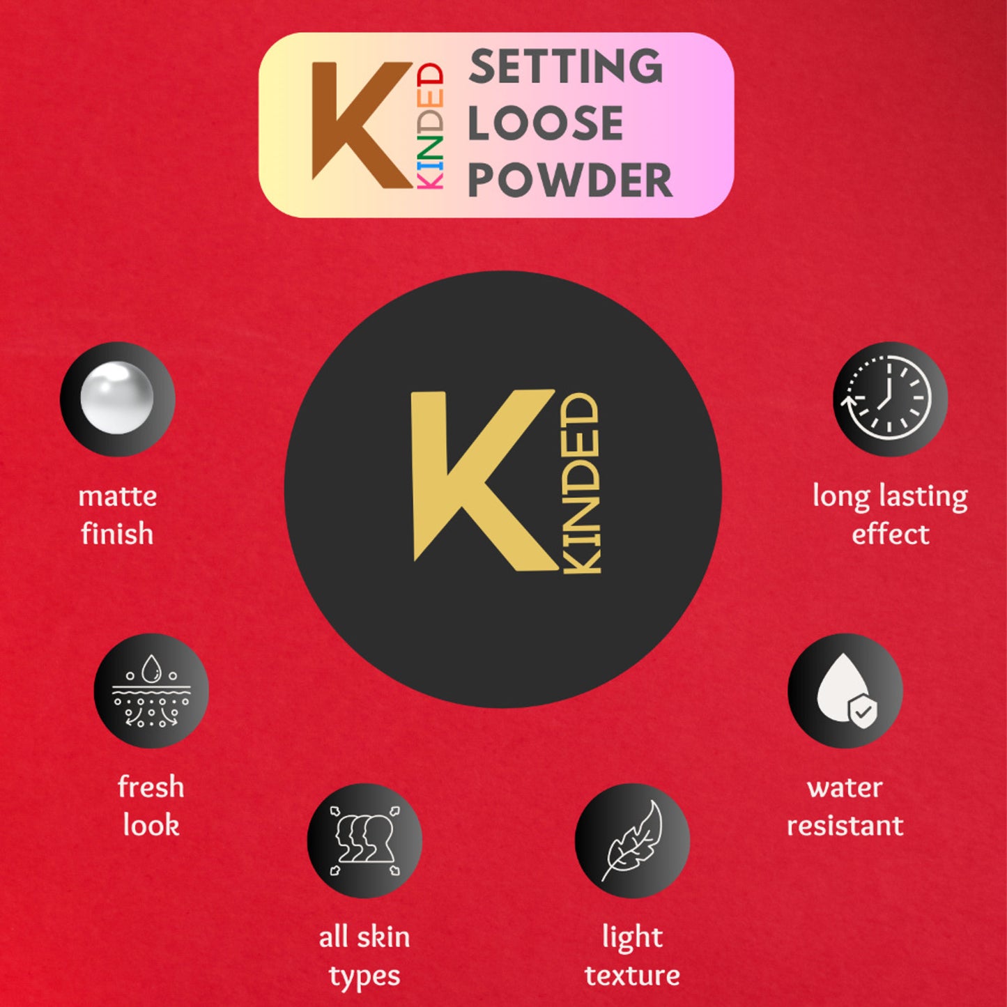 kinded setting loose powder translucent white