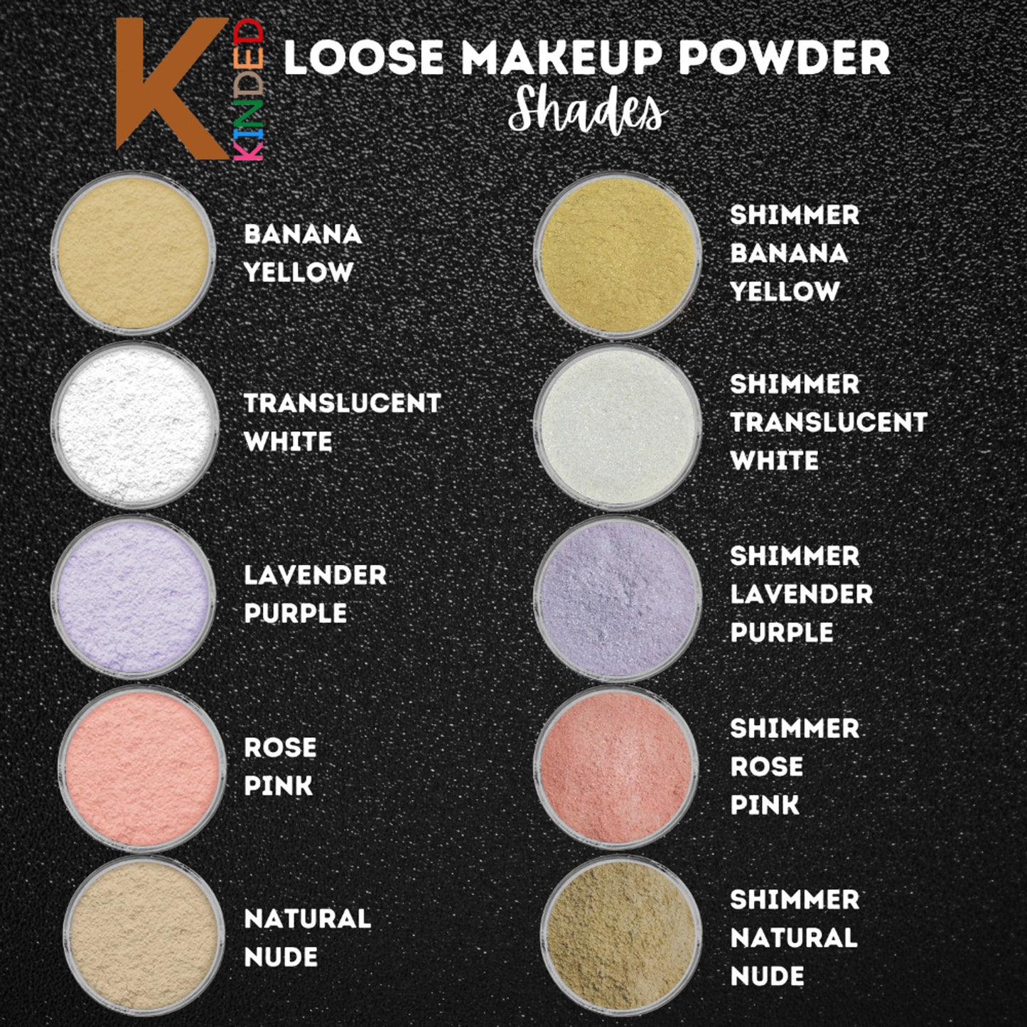kinded setting loose powder translucent white