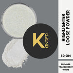 Thumbnail for kinded highlighter loose powder shimmer translucent white