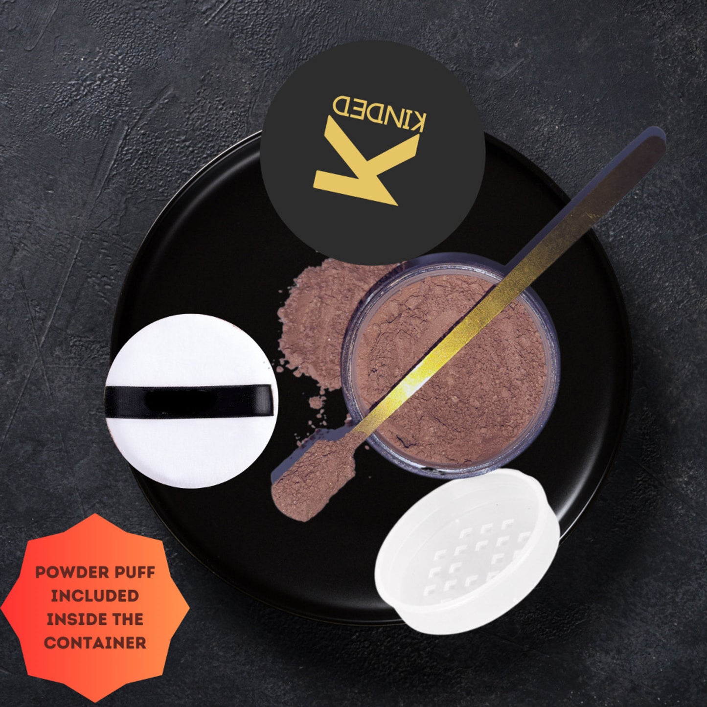 kinded highlighter loose powder shimmer rose pink