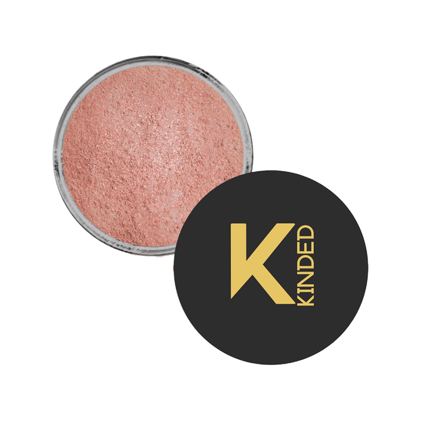 kinded highlighter loose powder shimmer rose pink