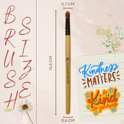 KINDED Professional Natural Wooden Handle Bullet Blending Makeup Brush