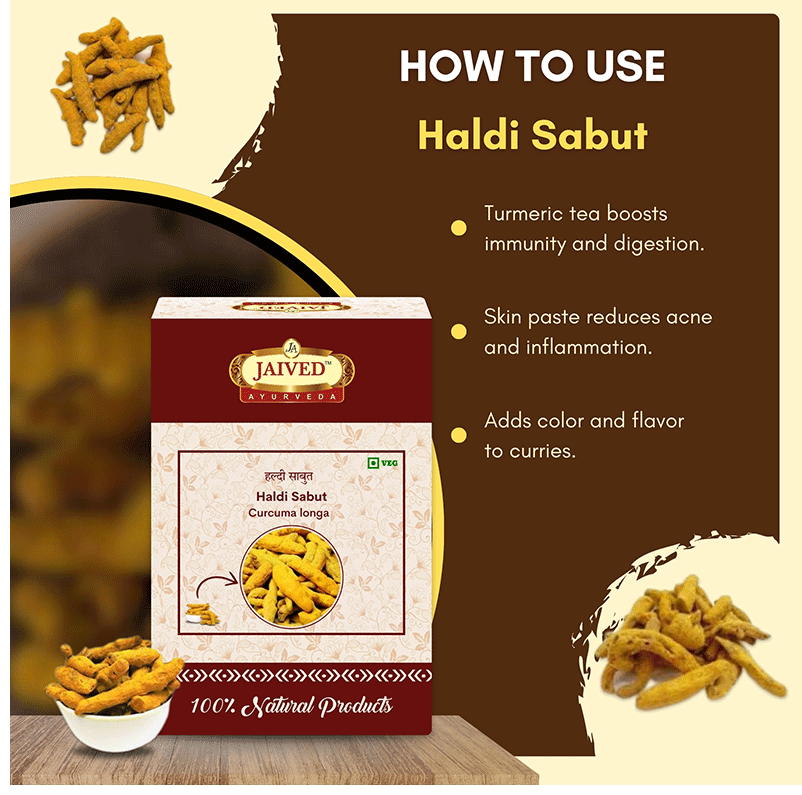 Jaived Ayurveda Haldi Sabut