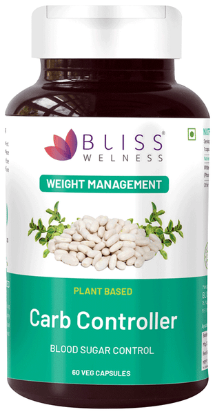 bliss welness carb controller white kidney bean extract vegetarian capsule
