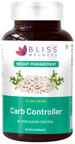 Thumbnail for bliss welness carb controller white kidney bean extract vegetarian capsule