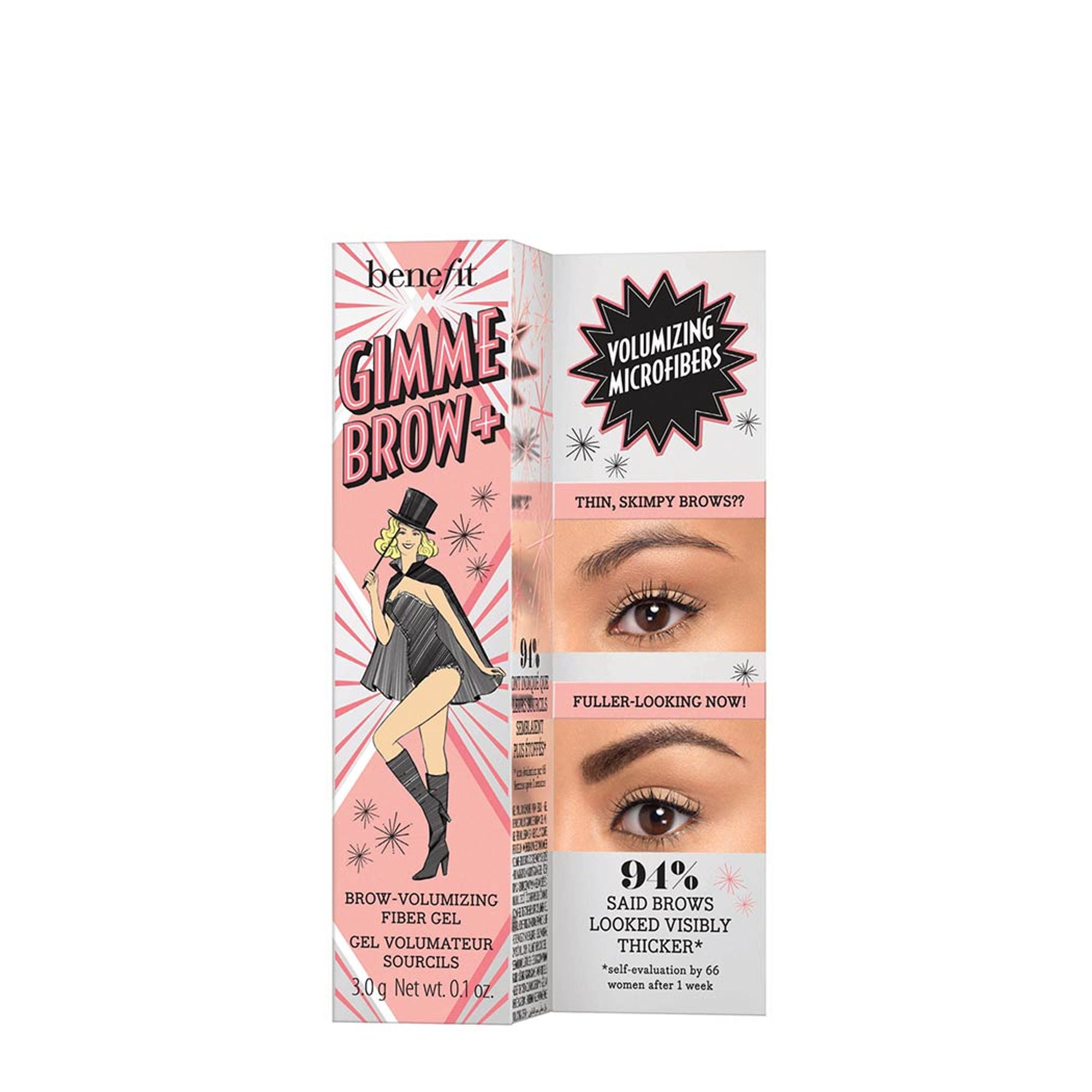 Benefit Cosmetics Gimme Brow+ Brow-Volumizing Fiber Gel - 5 Cool Black-Brown - Distacart