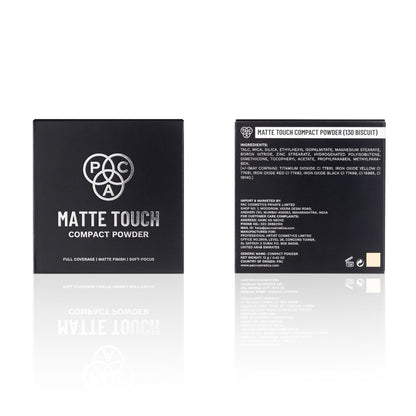 PAC Studio Matte Touch Compact Powder - 130 Biscuit - Distacart