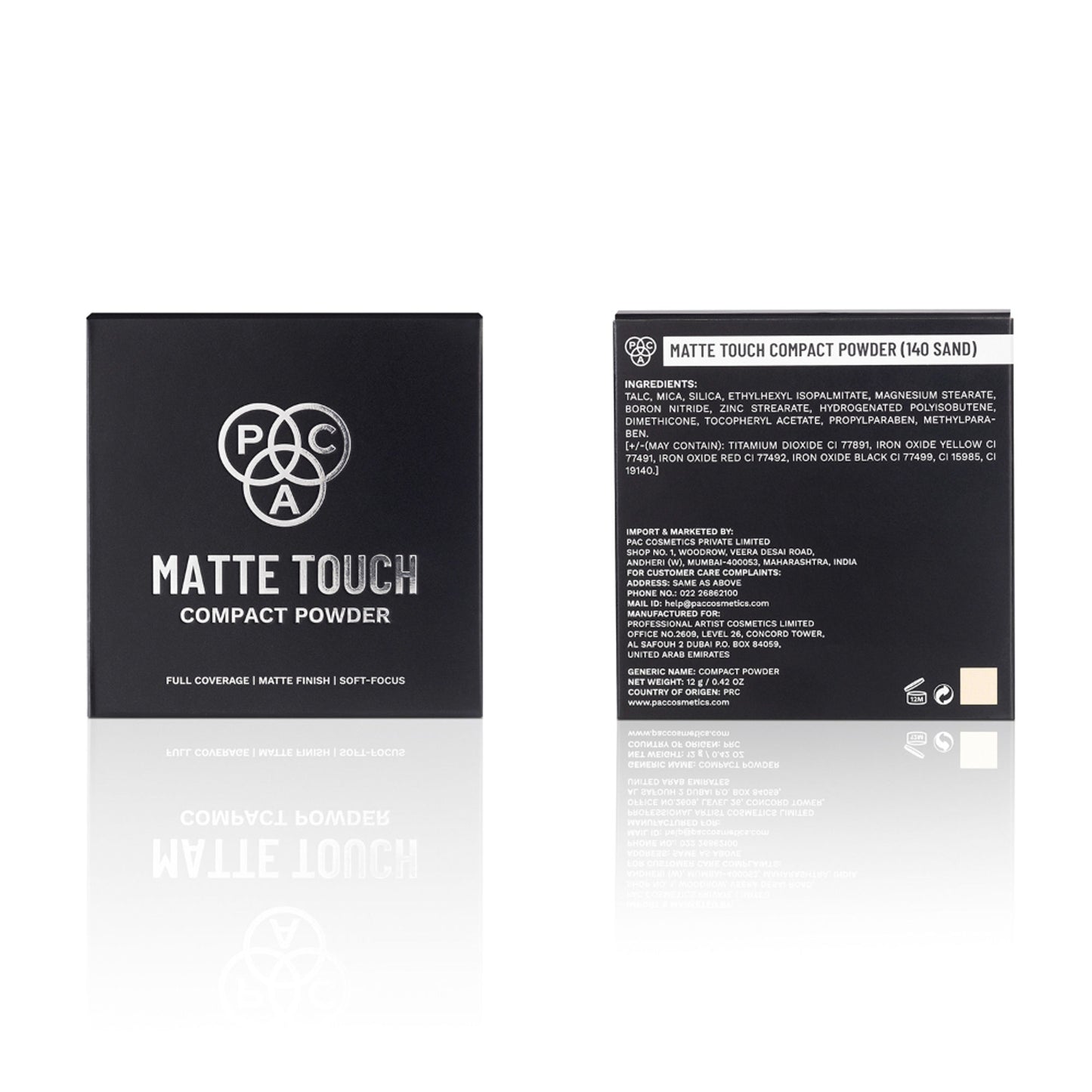 PAC Studio Matte Touch Compact Powder - 140 Sand - Distacart