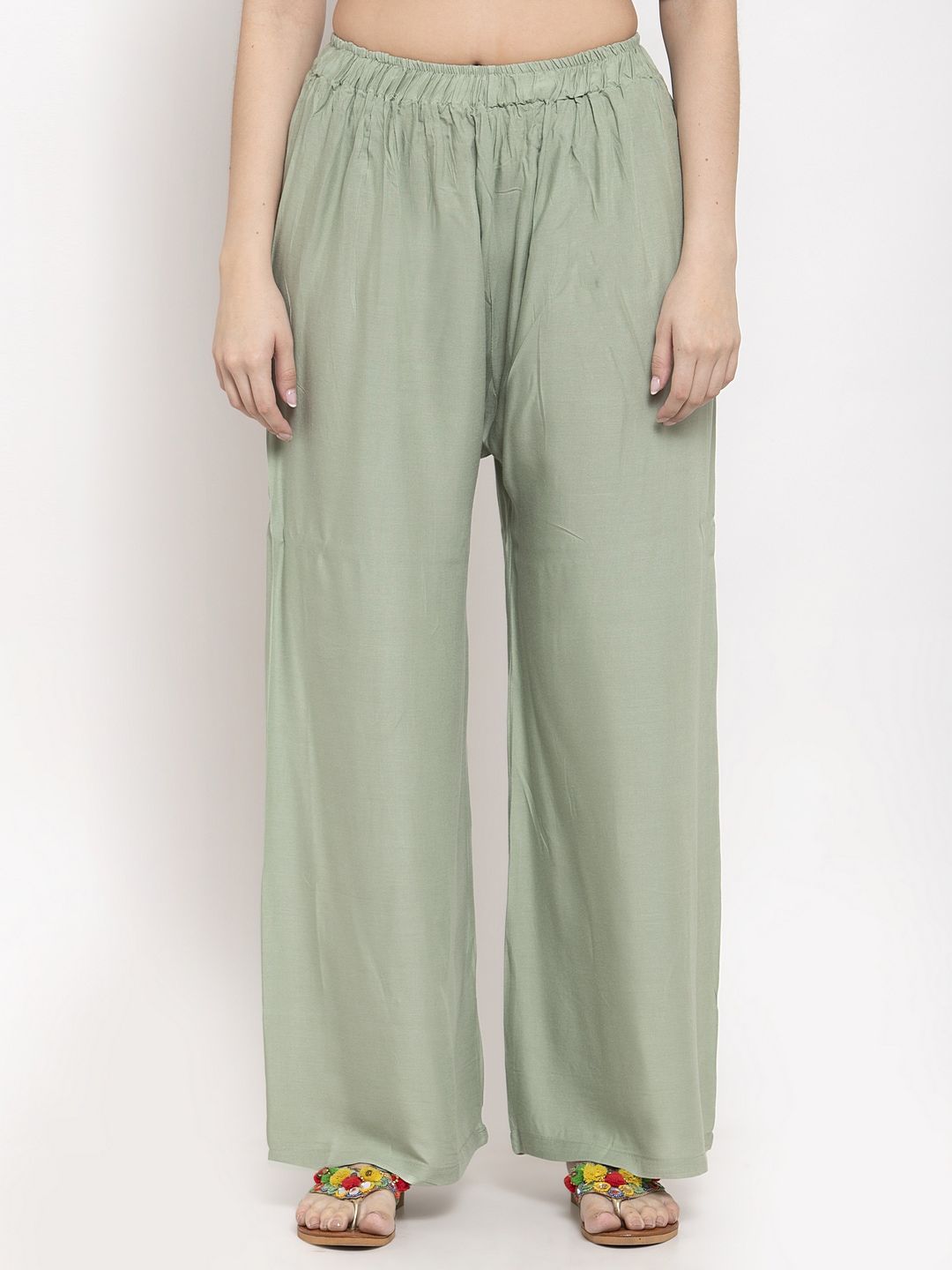 TAG 7 Women Pack Of 2 Solid Straight Palazzos - Distacart