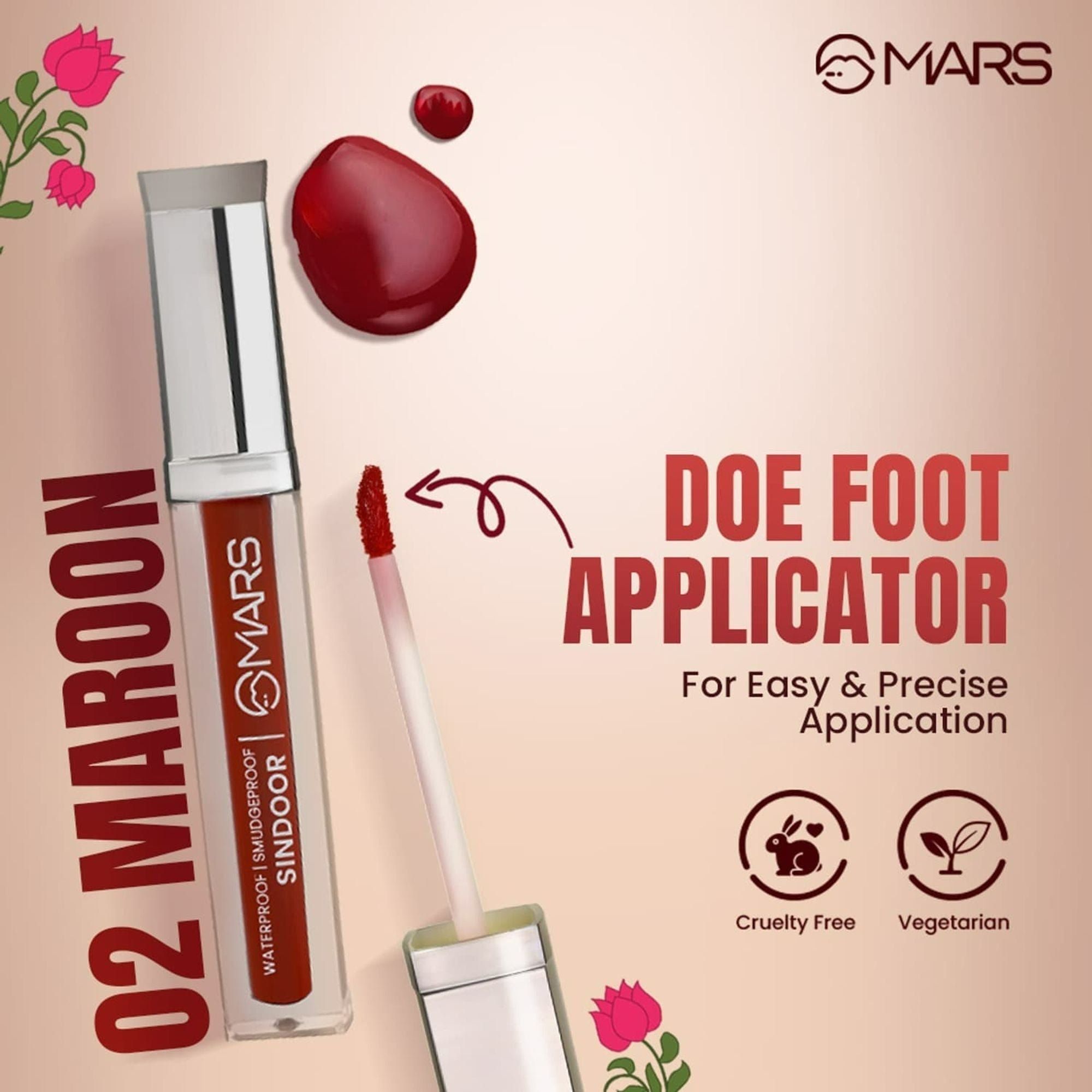 MARS Cosmetics Riwaj Liquid Sindoor - Maroon - Distacart