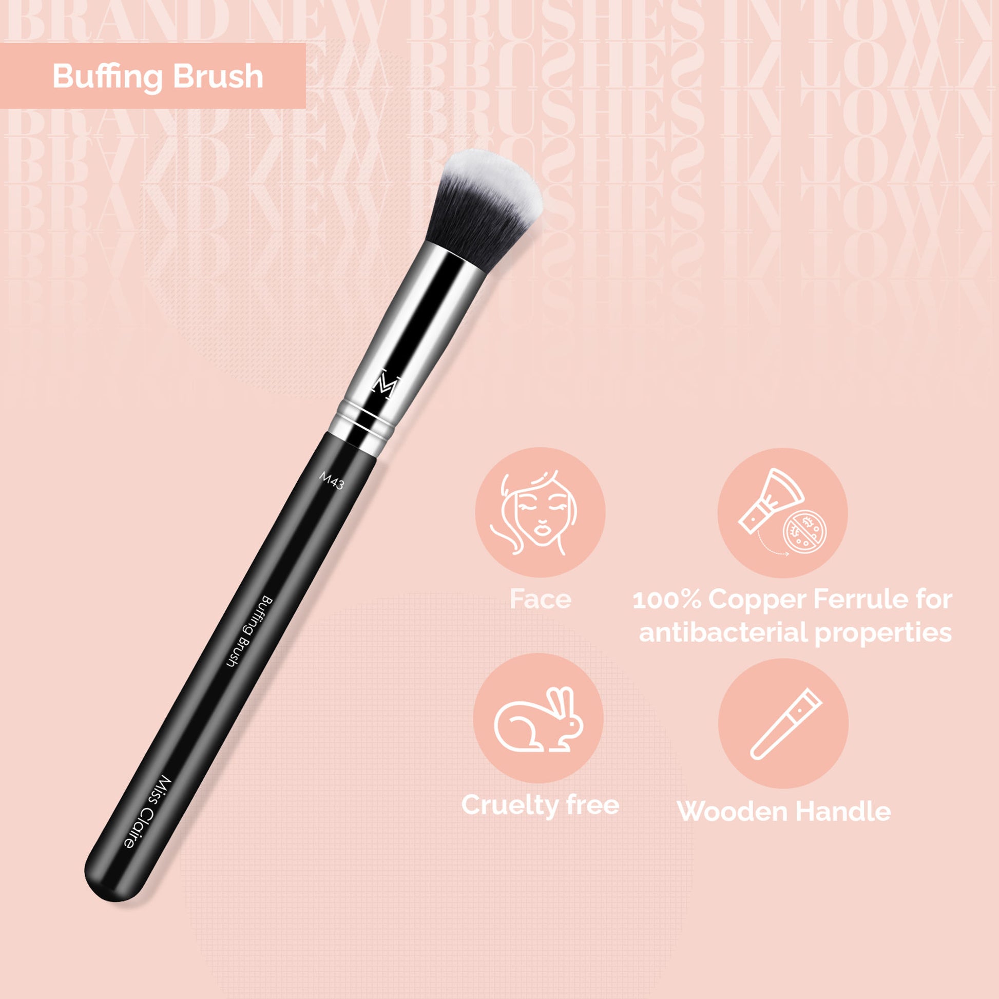 Miss Claire M43 - Buffing Brush - Chrome - Distacart