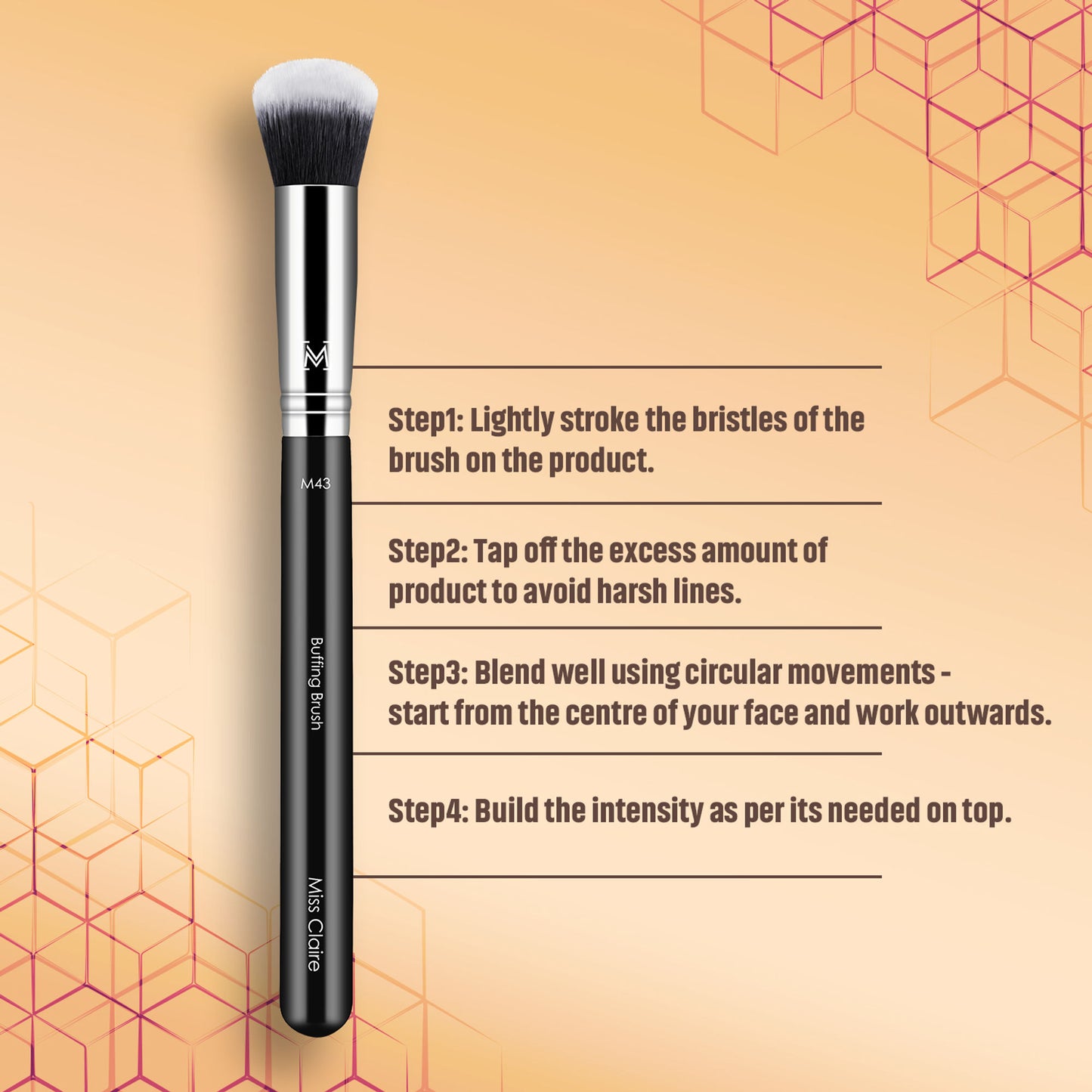 Miss Claire M43 - Buffing Brush - Chrome - Distacart