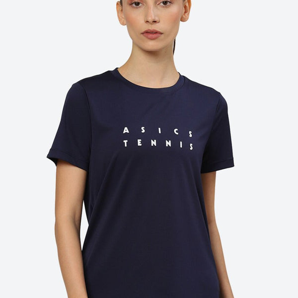 ASICS Women Typography Court Graphic Printed T-shirt - Distacart