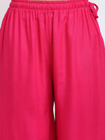 Thumbnail for TAG 7 Women Pink Flared Palazzos