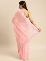 Thumbnail for kasee Floral Zari Pure Georgette Saree - Distacart